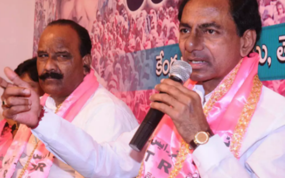 TRS ahead on 94 seats, celebrations start at Hyderabad office